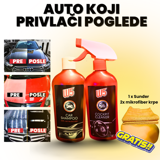 KOMPLET ZA NEGU AUTOMOBILA – 5 delova